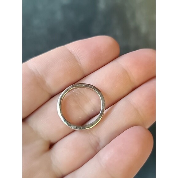 925 Sterling Silver Textured Band Ring, SIZE US 5.5 Vintage - Picture 7 of 10
